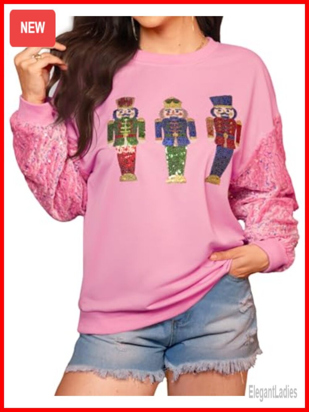 Sequin Graphic Sweatshirt